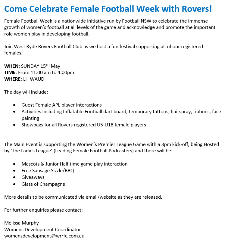 Female Football Week 2