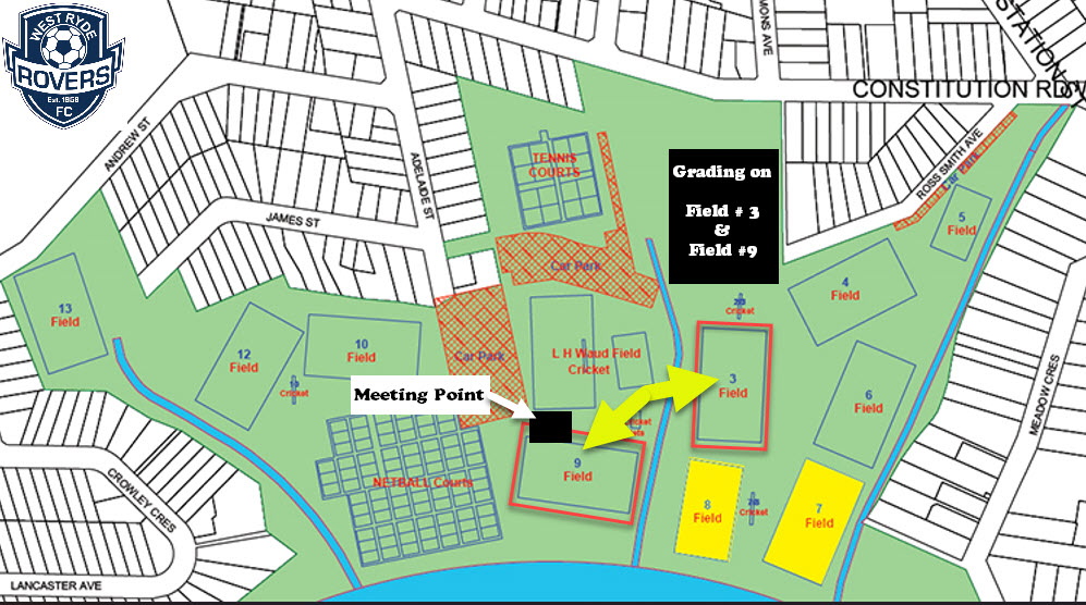 Meadowbank Fields Grading Map