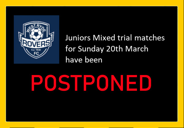junior trials postponed